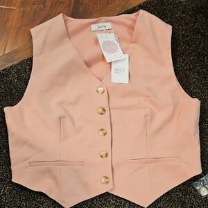 Sadie & Sage Peach Button Down Shirt